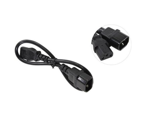 [кабели] Exegate EP280620RUS Кабель монитор - компьютер (UPS->устройство) ExeGate Power EC-0,5P (IEC 320 С13->С14) VDE-250V-3*0.75mm2-медь, черный, 0.5м.