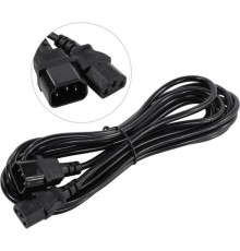 Exegate EP280632RUS Кабель монитор - компьютер (UPS->устройство) ExeGate Power EC-5P (IEC 320 С13->С14) VDE-250V-3*1.0mm2, медь, черный, 5м.