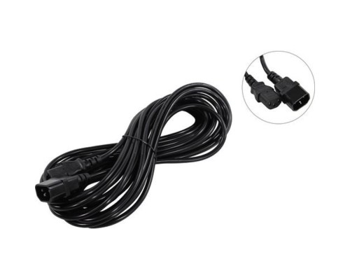 [кабели] Exegate EP280633RUS Кабель монитор - компьютер (UPS->устройство) ExeGate Power EC-10P (IEC 320 С13->С14) VDE-250V-3*0.75mm2, медь, черный, 10м.