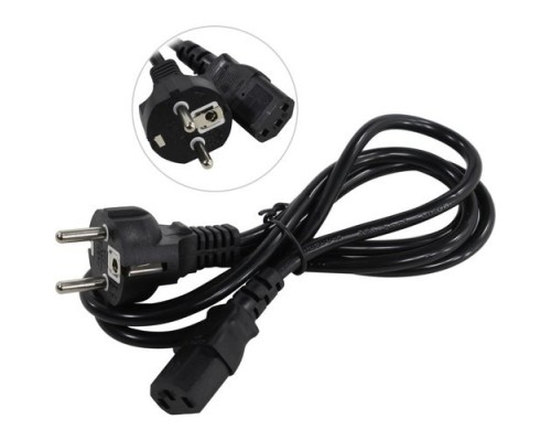 [кабели] Exegate EP280643RUS Кабель питания ExeGate Power PC-1,5P (Евровилка Schuko->С13) VDE-250V-3*0.75mm2, медь, черный, 1.5м.