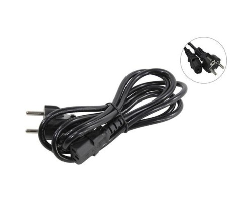 [кабели] Exegate EP280646RUS Кабель питания ExeGate Power PC-1,8P (Евровилка Schuko->С13) VDE-250V-3*0.75mm2, медь, черный, 1.8м.