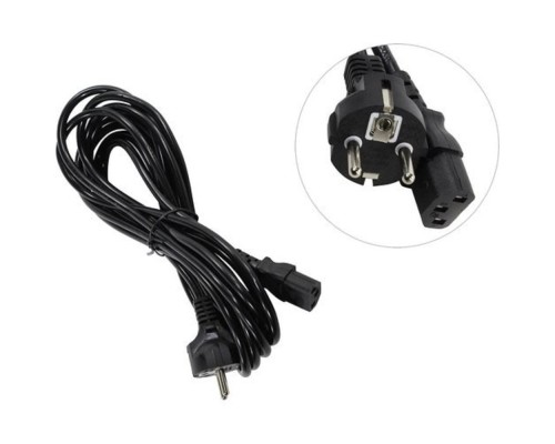 [кабели] Exegate EP280655RUS Кабель питания ExeGate Power PC-5P (Евровилка Schuko->С13) VDE-250V-3*1.0mm2, медь, черный, 5м.