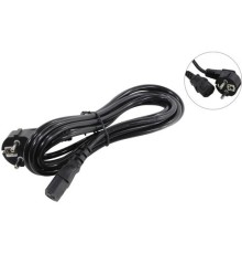 Exegate EP280662RUS Кабель питания ExeGate Power PC-3P (Евровилка угловая Schuko->С13) VDE-250V-3*0.75mm2, медь, черный, 3м.