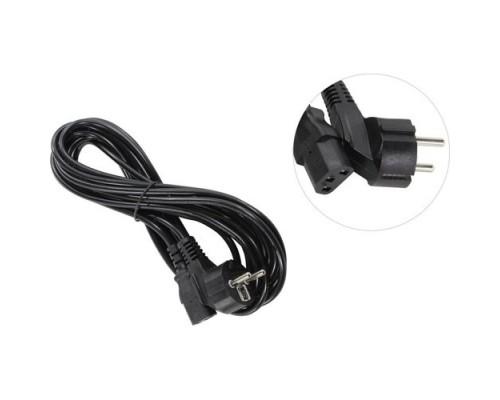 [кабели] Exegate EP280664RUS Кабель питания ExeGate Power PC-5P (Евровилка угловая Schuko->С13) VDE-250V-3*0.5mm2, медь, черный, 5м.