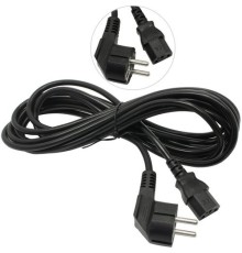 Exegate EP280666RUS Кабель питания ExeGate Power PC-5P (Евровилка угловая Schuko->С13) VDE-250V-3*1.0mm2, медь, черный, 5м.