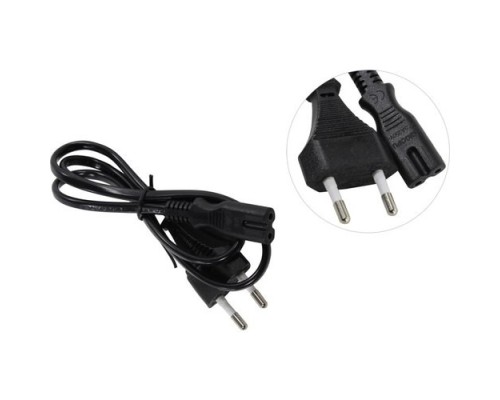 [кабели] Exegate EP280674RUS Кабель питания ноутбуков, аудио/видео ExeGate Power PCN-7,5P (Евровилка CEE7/16->С7) VDE-250V-2*0.5mm2, медь, черный, 0.75м.