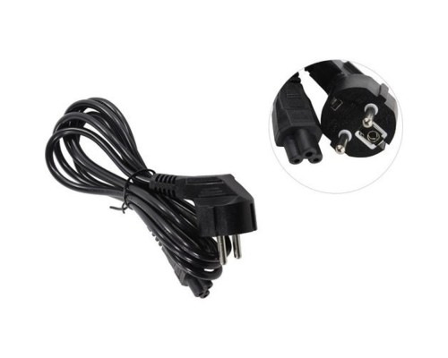 [кабели] Exegate EP280679RUS Кабель питания ноутбуков ExeGate Power PC5-1,8P (Евровилка Schuko->С5) VDE-250V-3*0.5mm2, медь, черный, 1.8м.