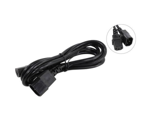[кабели] Exegate ES280988RUS Кабель монитор - компьютер (UPS->устройство) ExeGate Special EC-1,8S (IEC 320 С13->С14) 3*0.75mm2, CCA, черный, 1.8м.