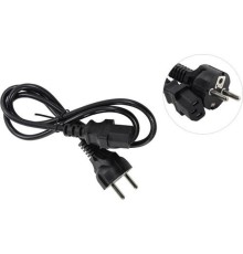 Exegate ES280992RUS Кабель питания ExeGate Special PC-1S (Евровилка Schuko->С13) 3*0.5mm2, CCA, черный, 1.0м.