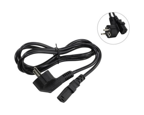 [кабели] Exegate ES280999RUS Кабель питания ExeGate Special PC-1,8S (Евровилка угловая Schuko->С13) 3*0.5mm2, CCA, черный, 1.8м.