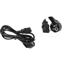 Exegate EP280658RUS Кабель питания ExeGate Power PC-1,8P (Евровилка угловая Schuko->С13) VDE-250V-3*0.5mm2, медь, 6A, черный, 1.8м.