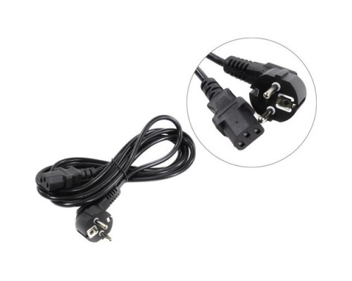 [кабели] Exegate ES281000RUS Кабель питания ExeGate Special PC-3S (Евровилка угловая Schuko->С13) 3*0.5mm2, CCA, черный, 3м.