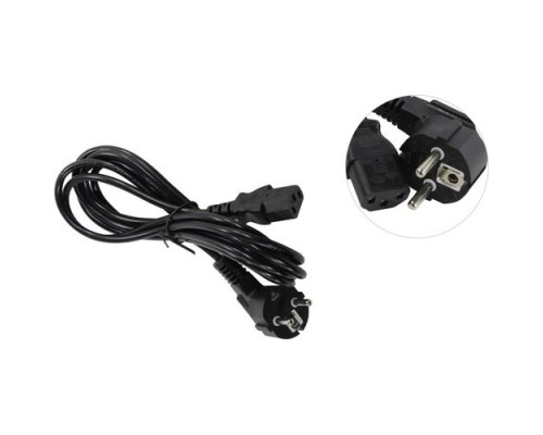 [кабели] Exegate EP280661RUS Кабель питания ExeGate Power PC-3P (Евровилка угловая Schuko->С13) VDE-250V-3*0.5mm2, медь, черный, 3м.