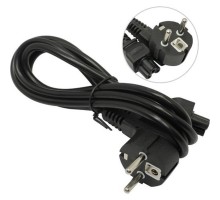 Exegate ES281006RUS Кабель питания ноутбуков ExeGate Special PC5-1,8S (Евровилка Schuko->С5) 3*0.5mm2, CCA, черный, 1.8м.