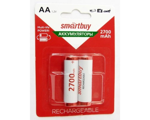 [Аккумулятор] Smartbuy AA/2BL 2700 mAh (24/240) (SBBR-2A02BL2700) (2шт. в уп-ке)