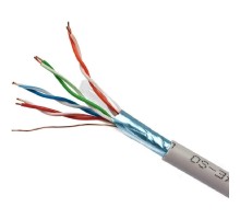 Cablexpert [FPC-5004E-SOL] Кабель FTP 5e, 4 пары, 0.48мм, CAA, 305м серый 