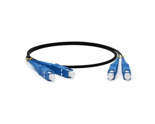 [Патч-корд] Hyperline FC-D2-9-SC/UR-SC/UR-H-10M-LSZH-BK Патч-корд волоконно-оптический (шнур) SM 9/125 (OS2), SC/UPC-SC/UPC, 2.0 мм, duplex, LSZH, 10 м, черный