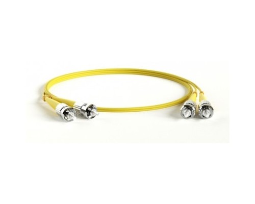 [Патч-корд] Hyperline FC-D2-9-ST/UR-ST/UR-H-10M-LSZH-YL Патч-корд волоконно-оптический (шнур) SM 9/125 (OS2), ST/UPC-ST/UPC, 2.0 мм, duplex, LSZH, 10 м