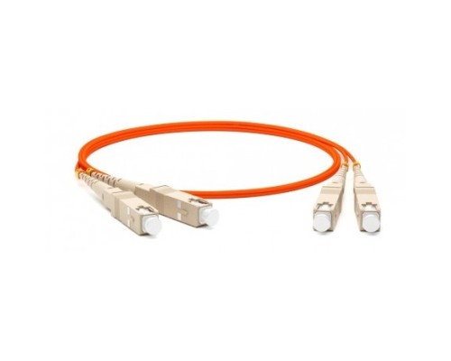 [Патч-корд] Hyperline FC-D2-62-SC/PR-SC/PR-H-15M-LSZH-OR Патч-корд волоконно-оптический (шнур) MM 62.5/125, SC-SC, 2.0 мм, duplex, LSZH, 15 м