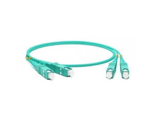 [Патч-корд] Hyperline FC-D2-503-SC/PR-SC/PR-H-2M-LSZH-AQ Патч-корд волоконно-оптический (шнур) MM 50/125(OM3), SC-SC, 2.0 мм, duplex, 10G/40G, LSZH, 2 м