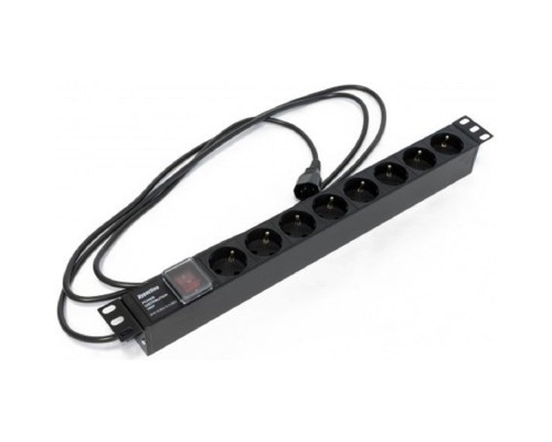 [Монтажное оборудование] Hyperline SHE19-8SH-S-2.5IEC Блок розеток для 19