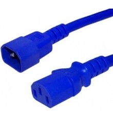 Hyperline PWC-IEC13-IEC14-1.8-BL кабель питания монитор-компьютер IEC 320 C13 - IEC 320 C14 (3x0.75), 10A, прямая вилка, 1.8 м, цвет синий