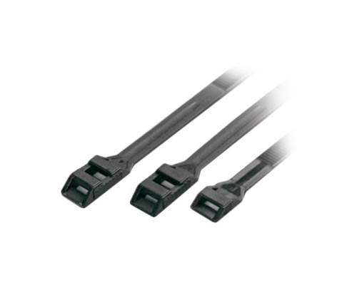 [Монтажное оборудование] Hyperline GTN-360HDB Стяжка нейлоновая неоткрывающаяся, безгалогенная (halogen free), 360x8.6x2 мм, полиамид 11/12, outdoor, устойчивость к UV, -40°C - +80°C, черная (100 шт)