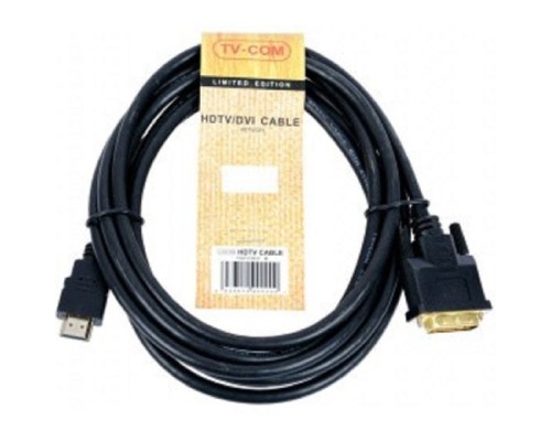 [кабели] TV-COM Кабель HDMI to DVI-D (19M -25M) 5м, (LCG135E-5M) [6939510900309]