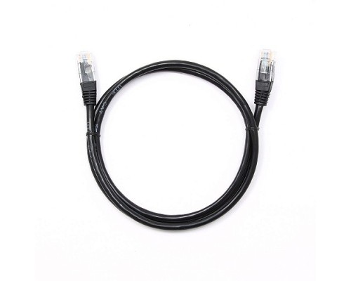 [Коммутационный шнур] Cablexpert Патч-корд UTP PP12-1M/BK кат.5, 1м, литой, многожильный (черный)