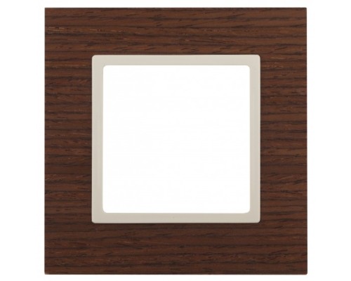 [ЭРА Розетки, выключатели] Эра Б0034568 14-5301-09 ЭРА Рамка на 1 пост, дерево, Эра Elegance, дуб+сл.кость