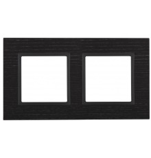 Эра Б0034571 14-5302-05 ЭРА Рамка на 2 поста, дерево, Эра Elegance, чёрн.дерево+антр
