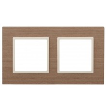 Эра Б0034572 14-5302-07 ЭРА Рамка на 2 поста, дерево, Эра Elegance, ясень+сл.кость