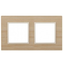 Эра Б0034576 14-5302-11 ЭРА Рамка на 2 поста, дерево, Эра Elegance, клён+сл.кость 