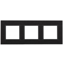 Эра Б0034577 14-5303-05 ЭРА Рамка на 3 поста, дерево, Эра Elegance, чёрн.дерево+антр 
