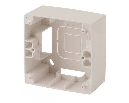 [ЭРА Розетки, выключатели] Эра Б0043161 12-6101-02 ЭРА Коробка наклад. монтажа 1 пост, Эра12, слоновая кость 