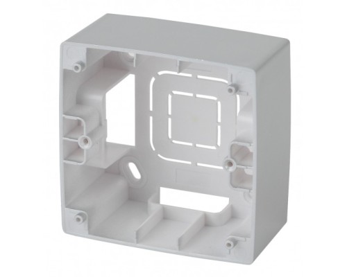 [ЭРА Розетки, выключатели] Эра Б0043162 12-6101-03 ЭРА Коробка наклад. монтажа 1 пост, Эра12, алюминий 