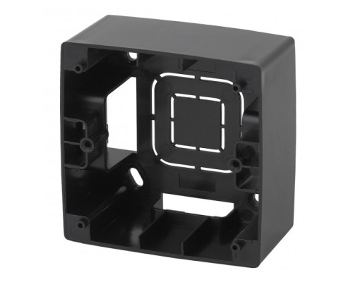 [ЭРА Розетки, выключатели] Эра Б0043165 12-6101-06 ЭРА Коробка наклад. монтажа 1 пост, Эра12, чёрный 