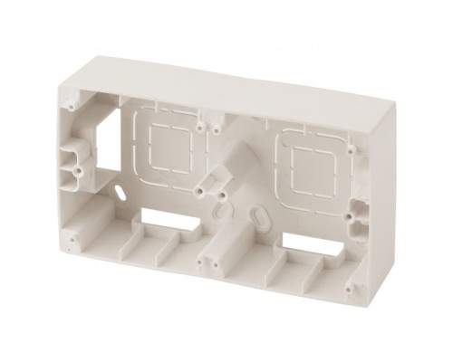 [ЭРА Розетки, выключатели] Эра Б0043171 12-6102-02 ЭРА Коробка наклад. монтажа 2 поста, Эра12, слоновая кость 