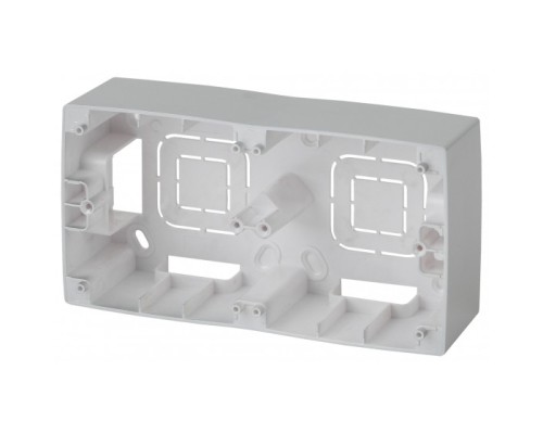 [ЭРА Розетки, выключатели] Эра Б0043172 12-6102-03 ЭРА Коробка наклад. монтажа 2 поста, Эра12, алюминий 