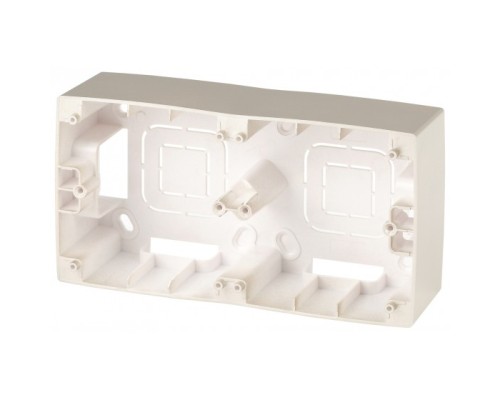 [ЭРА Розетки, выключатели] Эра Б0043173 12-6102-04 ЭРА Коробка наклад. монтажа 2 поста, Эра12, шампань 