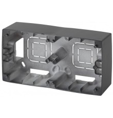 Эра Б0043174 12-6102-05 Коробка наклад. монтажа 2 поста, Эра12, антрацит