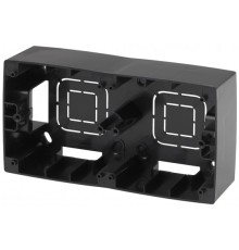 Эра Б0043175 12-6102-06 ЭРА Коробка наклад. монтажа 2 поста, Эра12, чёрный 