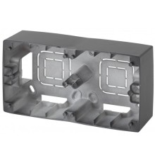 Эра Б0043176 12-6102-12 ЭРА Коробка наклад. монтажа 2 поста, Эра12, графит 