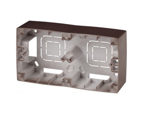 [ЭРА Розетки, выключатели] Эра Б0043177 12-6102-13 ЭРА Коробка наклад. монтажа 2 поста, Эра12, бронза 