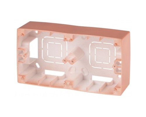 [ЭРА Розетки, выключатели] Эра Б0043178 12-6102-14 ЭРА Коробка наклад. монтажа 2 поста, Эра12, медь 