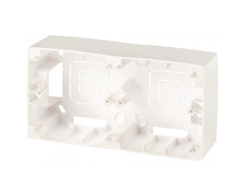 [ЭРА Розетки, выключатели] Эра Б0043179 12-6102-15 ЭРА Коробка наклад. монтажа 2 поста, Эра12, перламутр 