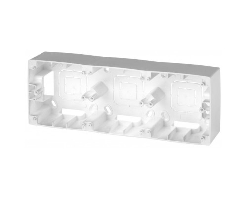 [ЭРА Розетки, выключатели] Эра Б0043182 12-6103-03 ЭРА Коробка наклад. монтажа 3 поста, Эра12, алюминий 