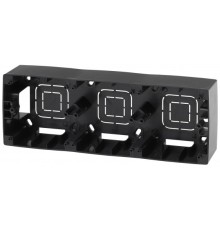 Эра Б0043185 	12-6103-06 ЭРА Коробка наклад. монтажа 3 поста, Эра12, чёрный 