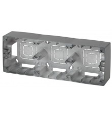 Эра Б0043186 12-6103-12 ЭРА Коробка наклад. монтажа 3 поста, Эра12, графит