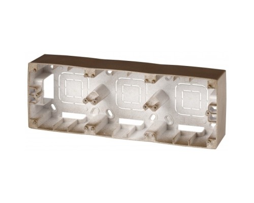 [ЭРА Розетки, выключатели] Эра Б0043187 12-6103-13 ЭРА Коробка наклад. монтажа 3 поста, Эра12, бронза 